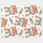 SCHATTIGE ORANJE TABBY MET EEN VAKANTIESJAAL FLEECE DEKEN (Voorkant (Horizontaal))