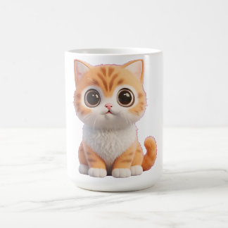 Schattige Oranje Tabby Poes Grote Ogen Koffiemok