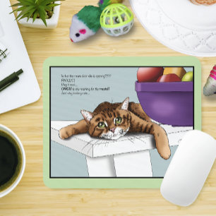 Schattige Oranje Tabby Schattige Snoepjes Grappig  Muismat