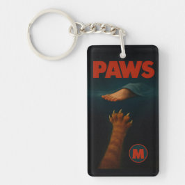 Schattige oranje tabby versus menselijke voet sleutelhanger