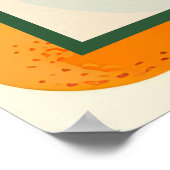 Schattige Oranje thema Baby shower Poster (Hoek)