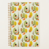 Schattige Oranje Vos Herfst Bomen Bos Hipster Planner (Voorkant)