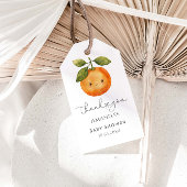 Schattige Oranje Zomer Baby shower Cadeaulabel