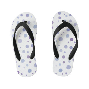 Schattige organische penseelstreek punt kunstwerk kinder teenslippers