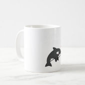Schattige Orka, Red De Zee Pandas Grappig Koffiemok (Voorkant links)
