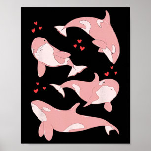 Schattige Orka Wal Mariene Bioloog Zee Dieren Vale Poster