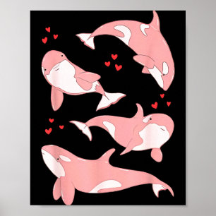Schattige Orka Wal Mariene Bioloog Zee Dieren Vale Poster