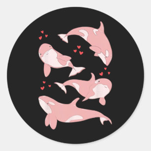 Schattige Orka Wal Mariene Bioloog Zee Dieren Vale Ronde Sticker