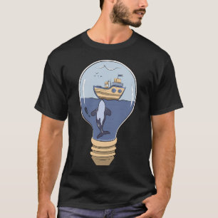 Schattige orka walvis digitale schildering, cartoo t-shirt