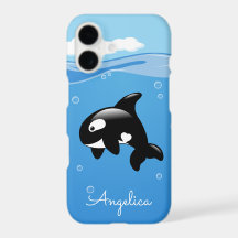 Schattige Orka Walvis in Oceaan met Aangepaste Naa