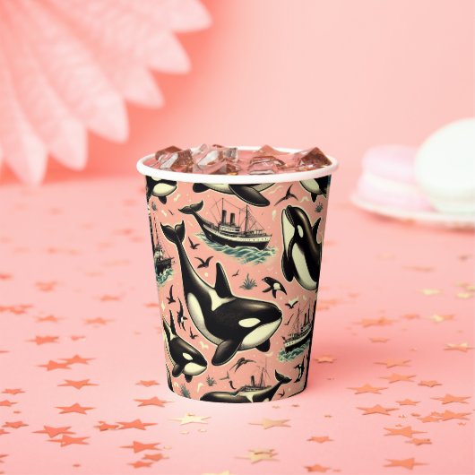 Schattige  orkapatroon papieren bekers (Insitu)