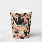 Schattige  orkapatroon papieren bekers (Rechts)