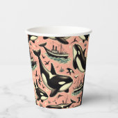 Schattige  orkapatroon papieren bekers (Voorkant)