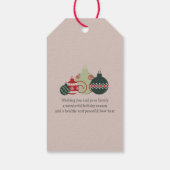 Schattige ornament Familie of bedrijf Flat Holiday Cadeaulabel (Achterkant)