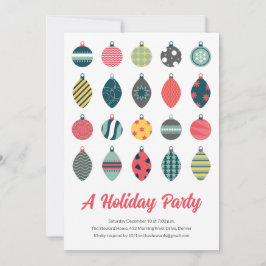 Schattige Ornament Kerstfeest Kaart