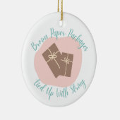 Schattige ornament met bruine papierpakketten (Rechts)