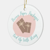 Schattige ornament met bruine papierpakketten (Links)