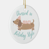 Schattige ornament met Wiener Dog (Rechts)