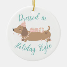 Schattige ornament met Wiener Dog