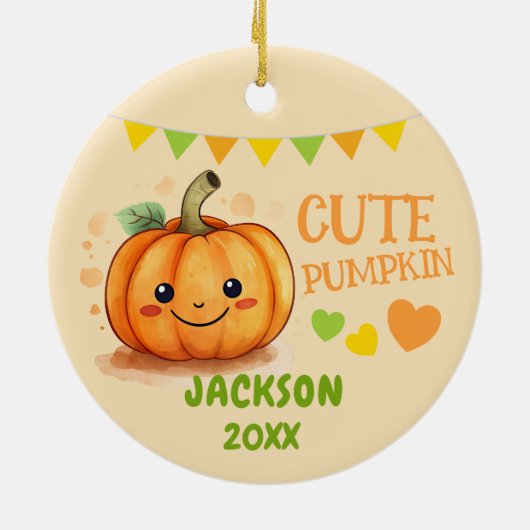 Schattige Ornament van pompoen (Achterkant)