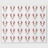 Schattige Ornamenten van het Gezichtsfront op Antl Cadeaupapier (Vlak)