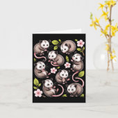 Schattige Ossum ziet bloemen bloemenpatroon Dieren Kaart (Gele Bloem)