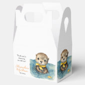 Schattige Otter Baby shower Genderneutraal Bedankdoosjes (Geopend)