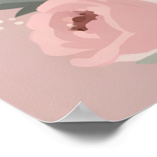 Schattige Otter Boho Flowers Poster (Hoek)