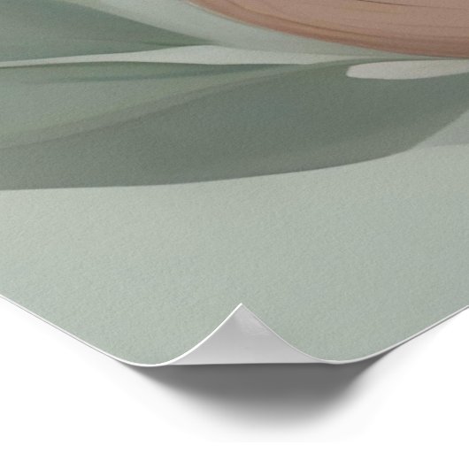 Schattige Otter Boho Waterverf Poster (Hoek)