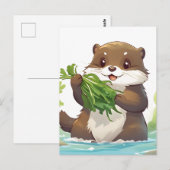 Schattige otter briefkaart (Voorkant / Achterkant)