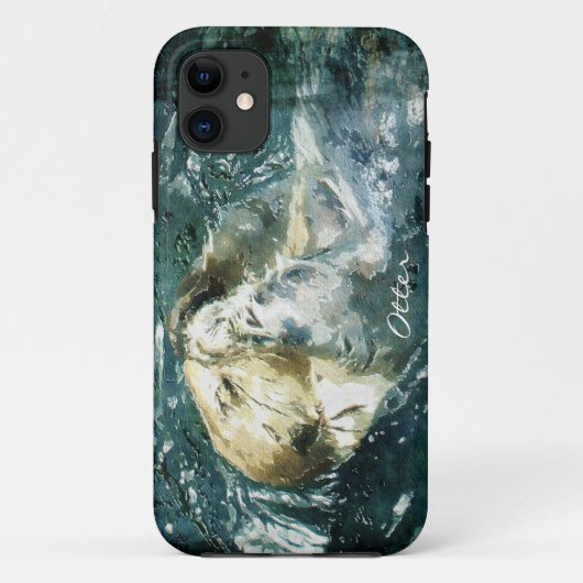 Schattige Otter Design voor Dierenliefhebbers Case-Mate iPhone Case (Achterkant)