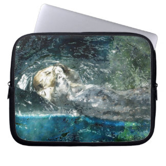 Schattige Otter Design voor Dierenliefhebbers Laptop Sleeve
