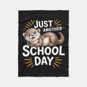 Schattige Otter Gewoon Een Gewone School Dag Carto Fleece Deken