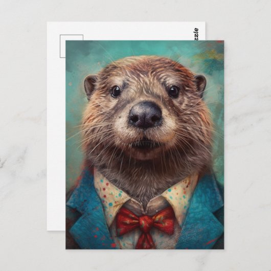 Schattige Otter in een pak Briefkaart (Voorkant / Achterkant)