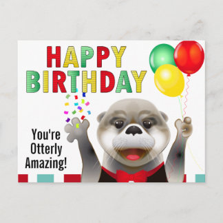 Schattige Otter in Smoking | Gelukkig Verjaardag Briefkaart