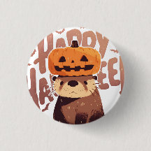 Schattige otter met pompoen Pet - Happy Halloween