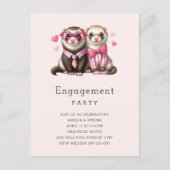 Schattige Otter-paar in een liefdesverlovingsfeest Uitnodiging Briefkaart (Voorkant)