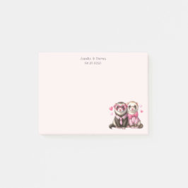 Schattige Otter Paar in Liefde Jubileum Post-it® Notes