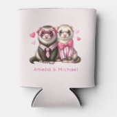 Schattige Otter Paar in Liefde Valentijnsdag Blikjeskoeler (Voorkant)