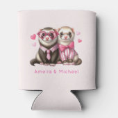 Schattige Otter Paar in Liefde Valentijnsdag Blikjeskoeler (Achterkant)