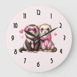 Schattige otter paar verliefd grote klok