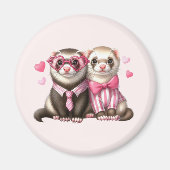 Schattige otter paar verliefd magneet (Voorkant)