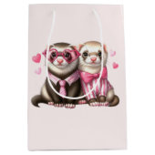 Schattige otter paar verliefd medium cadeauzakje (Voorkant)