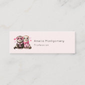 Schattige otter paar verliefd mini visitekaartje (Voorkant)