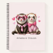 Schattige otter paar verliefd notitieboek (Voorkant)