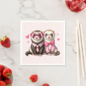 Schattige otter paar verliefd servet (Insitu)