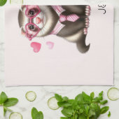 Schattige otter paar verliefd theedoek (Gevouwen)