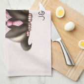 Schattige otter paar verliefd theedoek (Quarter Fold)