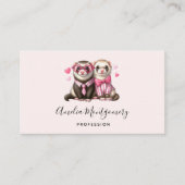 Schattige otter paar verliefd visitekaartje (Voorkant)