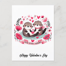 Schattige Otter pun Valentijn Briefkaart